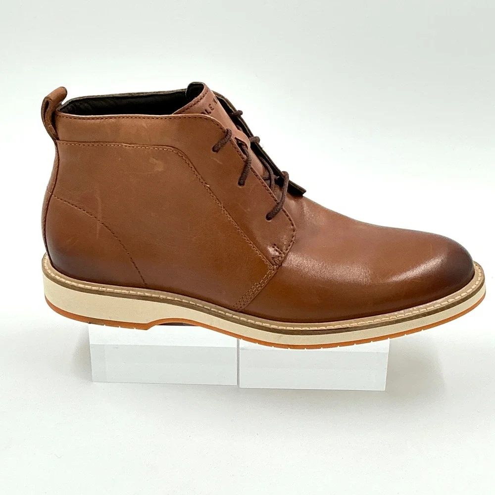 Cole Haan Men Size 8.5 Grand 360 British Tan Leather Chukka Boots NEW Morse $228